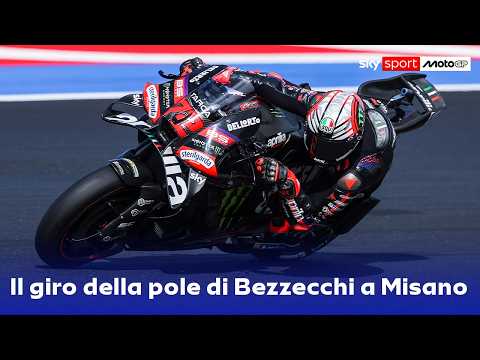 Video MotoGP, Bezzecchi in pole a Misano: il giro record su Aprilia nelle qualifiche del GP di San Marino