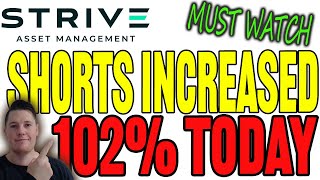 🚀 What to Expect NEXT for Strive 🔥 ASST Shorts Increased 102% TODAY │ Strive Stock Analysis