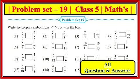 Problem set 19 Std 5th Maths  | Maharashtra state board |