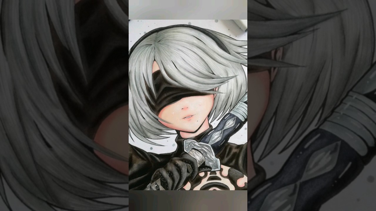 2B and 9S drawing  