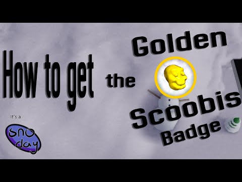 Roblox Sno Day How To Get Golden Scoobis Badge Youtube