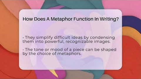 How Does A Metaphor Function In Writing? - Tales And Texts