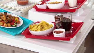 Set of 2 Large Rectangle Nonslip Serving Trays on QVC