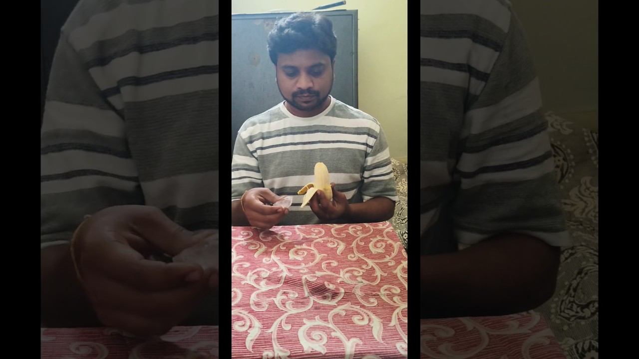 Banana 🍌 plus ice cube 🧊 =smoke reality check 