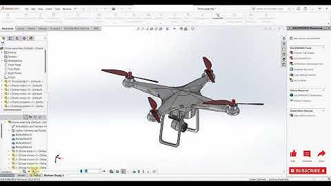 Animation of drone in SolidWorks || Drone design || Drone Animation ||