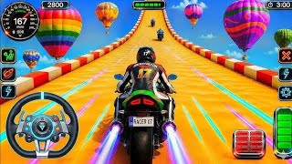 Crazy Bike Mega Ramp Impossible Racing - - -Impossible Bike Stunts Tracks - Android Gameplay #49 screenshot 4