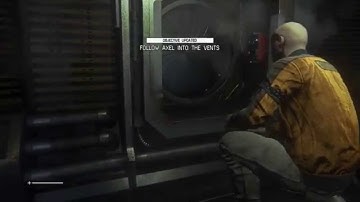 Alien: Isolation - Welcome To Sevastopol: Follow Axel Through Vents to Hideout, Flashlight Acquired