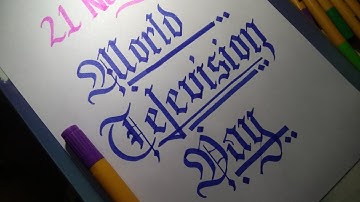World Television Day - Hand Lettering With Chisel Tip Marker 🔥🔥