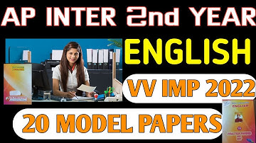 Inter 2nd year English New Model paper for may 2022 exams || AP Inter 2nd Year English Model Paper