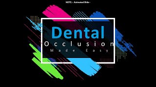 Dental Occlusion Made Easy