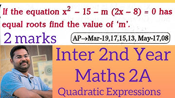 Problem Quadratic expressions in telugu@maths naresh eclass
