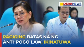 Pagiging batas na ng Anti-Pogo Law, ikinatuwa nina Sen. Risa  Hontiveros at Sen. Win Gatchalian