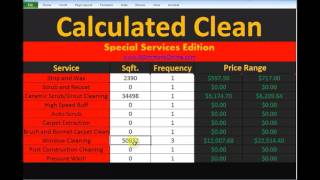 Bidding Program | Calculated Clean Special Services Edition Demo screenshot 4