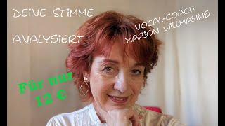 Dein Video, deine Stimme, dein mp3 - Analyse vom Vocal-Coach für 12-20€