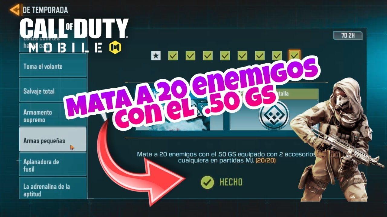 MATA a 20 ENEMIGOS Con El 50 GS Equipado Con 2 Accesorios Cualquiera ...