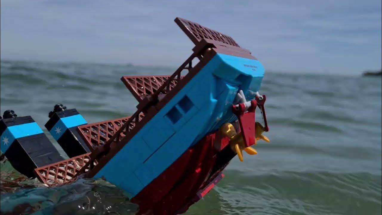 Lego Ship sinking in the sea !!! YouTube