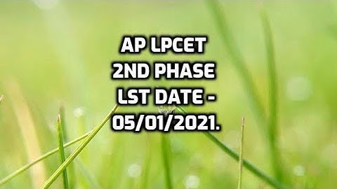 ap lpcet 2nd phase of councelling last date 05 01 21 . #lpcet #aplpcet #think01_lpcet