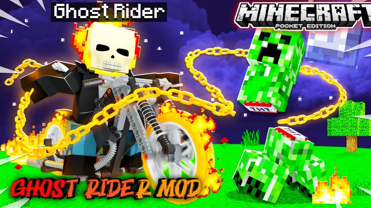 Ghost rider Addon for Mcpe mod | Ghost rider mod for Minecraft bedrock ...