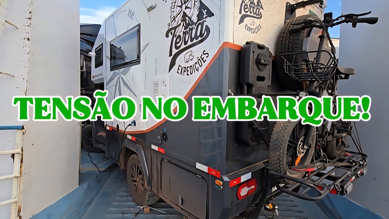 Expedição Amazônia br-319 - EP 05 - Muita TENSÃO para embarcar o MOTORHOME. 