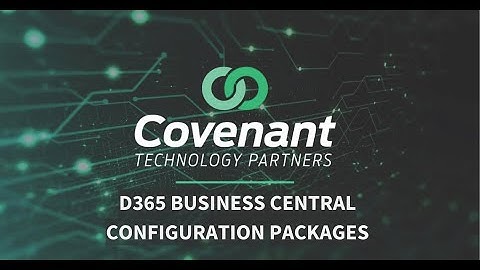 Dynamics 365 Business Central - Configuration Packages