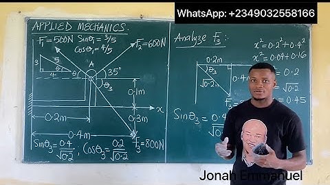 Resolution of Vectors in 2D | Part 3 #vector #resolution #jonahemmanuel #appliedmechanics