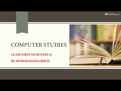 Computer Science Lecture 08 (First Year) Pointing Devices By Numan Pasha(MSCS)