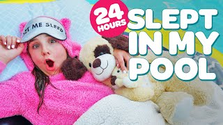 24 HOUR CHALLENGE OVERNIGHT IN MY POOL (FUNNY) | Piper Rockelle