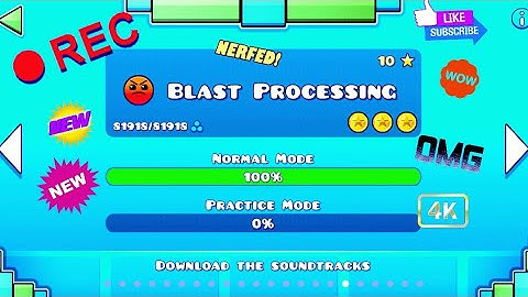 Geometry dash level 17-Blast processing [3/3 coins].