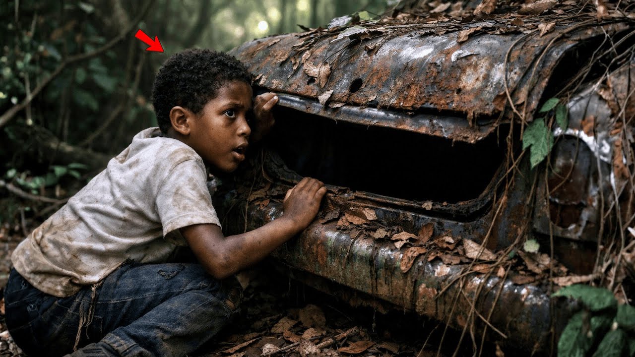 Biedny Chłopiec Znalazł Porzucony Samochód… Gdy Otworzył Bagażnik, Zamarł