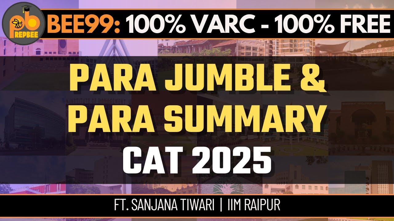 Complete Para Jumble & Para Summary | Verbal Ability | CAT 2025 - YouTube