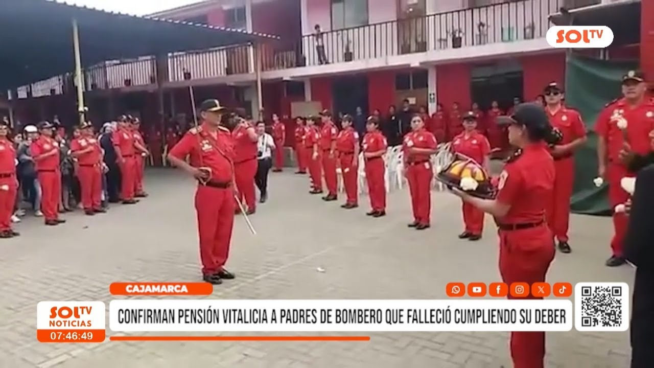 Cajamarca: confirman pensión vitalicia a padres de bombero que falleció cumpliendo su deber