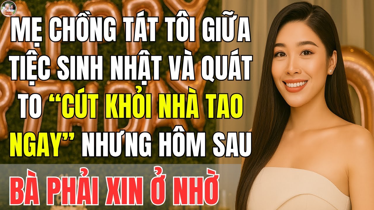 TÔI BỊ MẸ CHỒNG TÁT GIỮA TIỆC SINH NHẬT EM CHỒNG vì không đồng ý TẶNG CĂN HỘ 10 TỶ |Chuyện Gia Đình