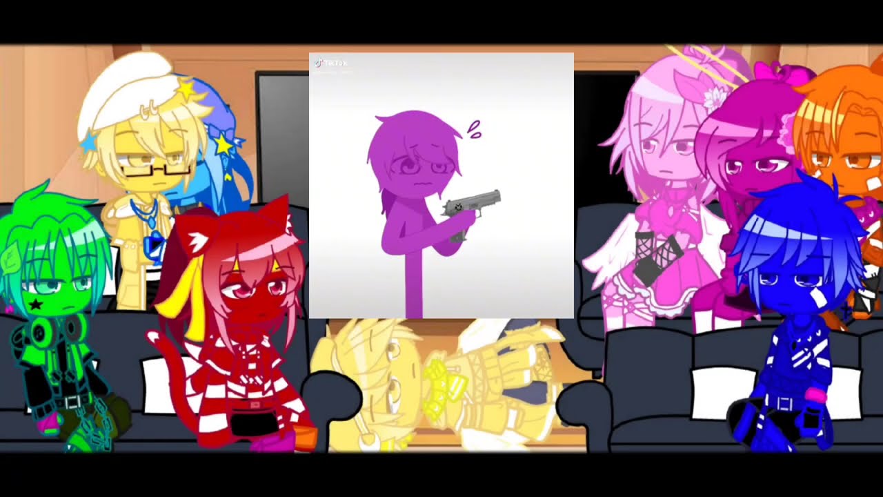 °AvM/AvA + family Purple. K.O React to (My Au) [Stick Figures] //GCRV