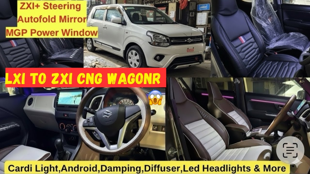 2025 CNG WagonR LXI - ZXI Модификация с автоматическим складыванием зеркал, рулевое управление ZX...