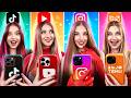 Instagram Vs TikTok Vs YouTube Vs Temu Mädchen Wenn Social Media Menschen Wären