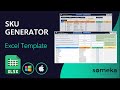 Sku generator  create unique codes for your products in excel