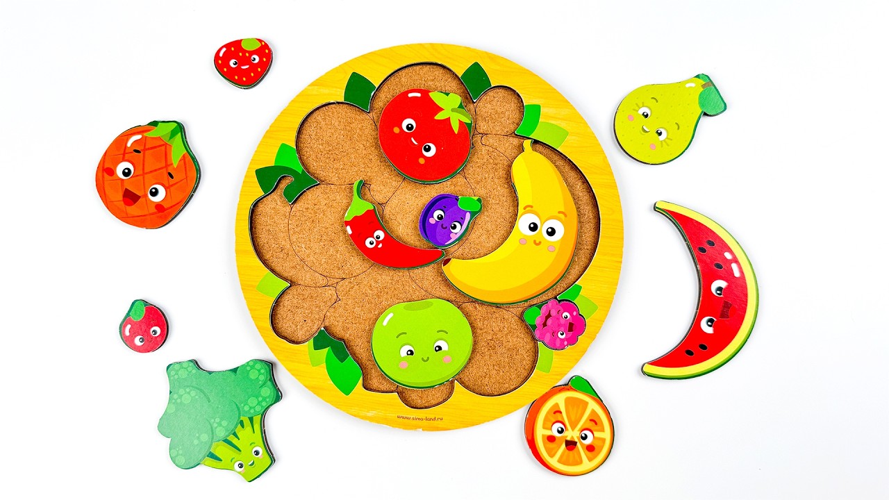 Учим ОВОЩИ и ФРУКТЫ 🍎🥕 Весёлый СОРТЕР для детей | Развивающее видео для малышей