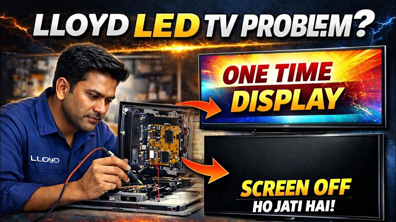 Lloyd LED TV One Time Display Problem | On Hone Ke Baad Screen Off | 💯 Full Repair Solution