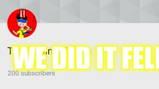 WE DID IT FELLAS! (Q and A meme announcement)
Subcount: 200
Yeet WE DID IT FELLAS! (Q and A meme announcement)