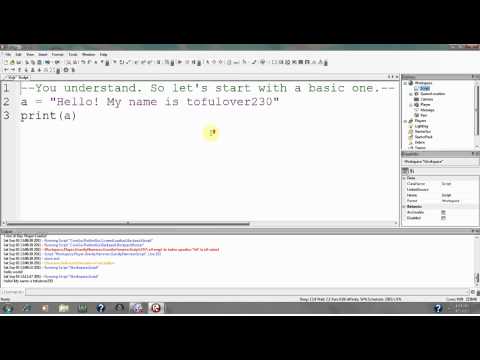 Roblox Lua Scripting Tutorial 2 - Variables