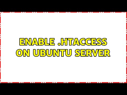Enable .htaccess on ubuntu server