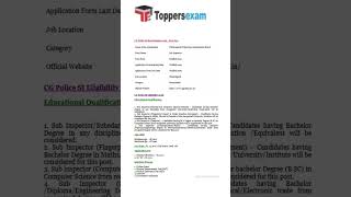Cg police si  exam pattern 2026 | cg police si  exam pattern | cg police si  vacancy 2026  #cg #exam