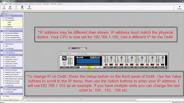 Connecting to a DX46 with Iris Net via Ethernet