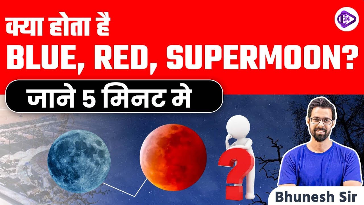 Super Blue Moon | What is a Super Blue Moon? क्या होता है Blue, Red Super Moon | Bhunesh Sir