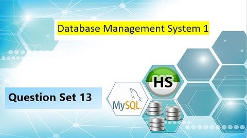 Database Management System Question set 13 Video