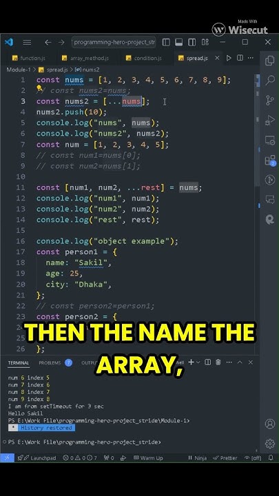 JavaScript Spread Operator #coding #javascriptdev - YouTube