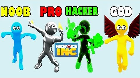 NOOB vs PRO vs HACKER vs GOD IN HEROES INC. 2021 Game Android gameeplay