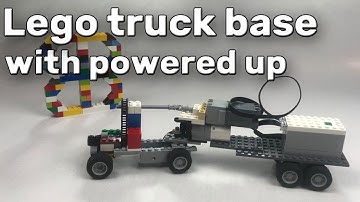 Lego truck with powered up remote control in speed champions size