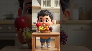 🍎 Fruits Name from Basket | Learn Fruit Names for Kids | Fun Learning Video 🍌🍇