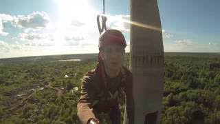 Роуп Джампинг Rope jumping 180 метров г. Глазов 16.07.2016  Приземление.